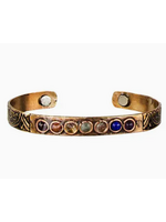 Bracelet Copper with Chakra Stones and Magnets