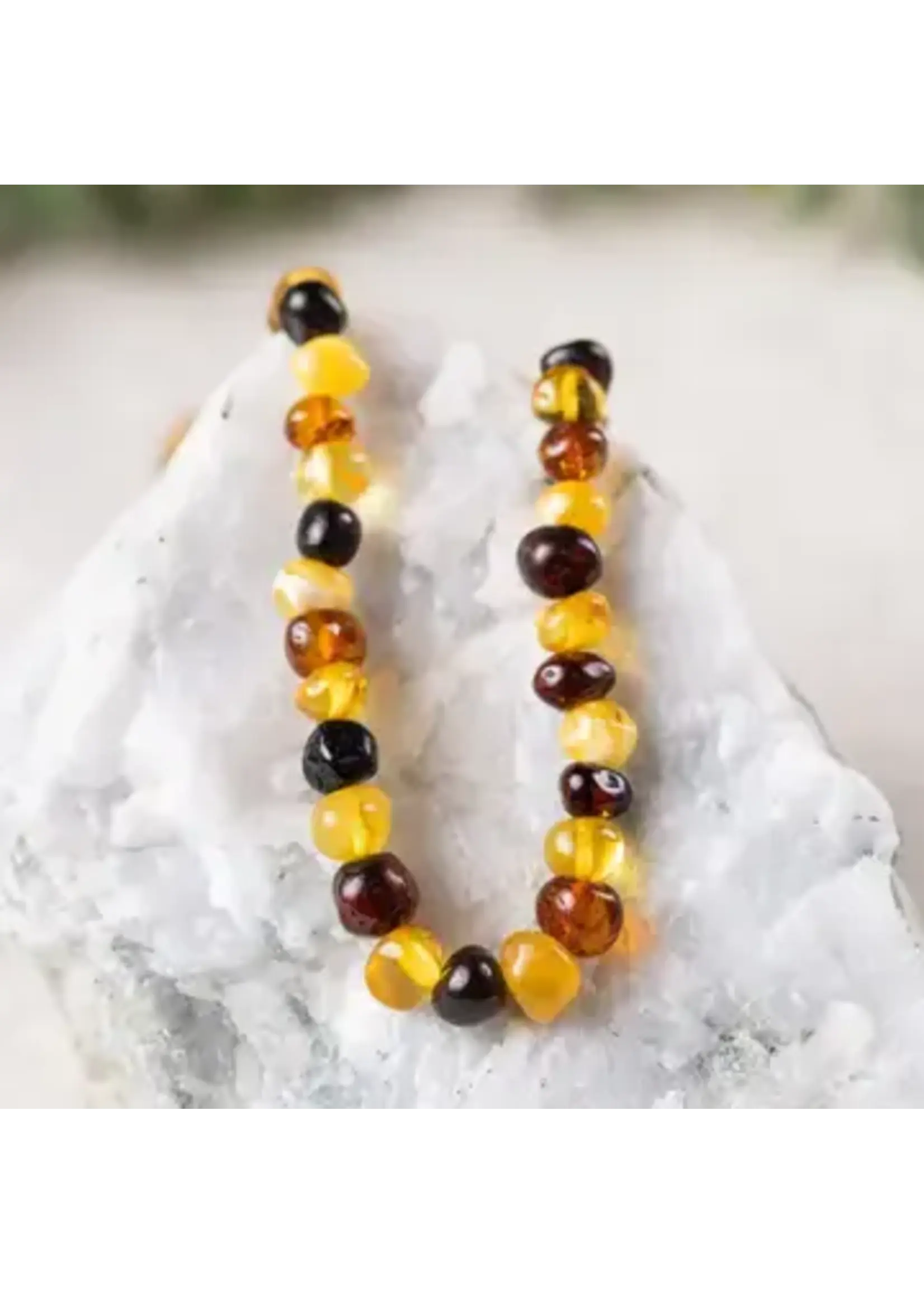 RBAmber Necklace Multi Baltic Amber 21"