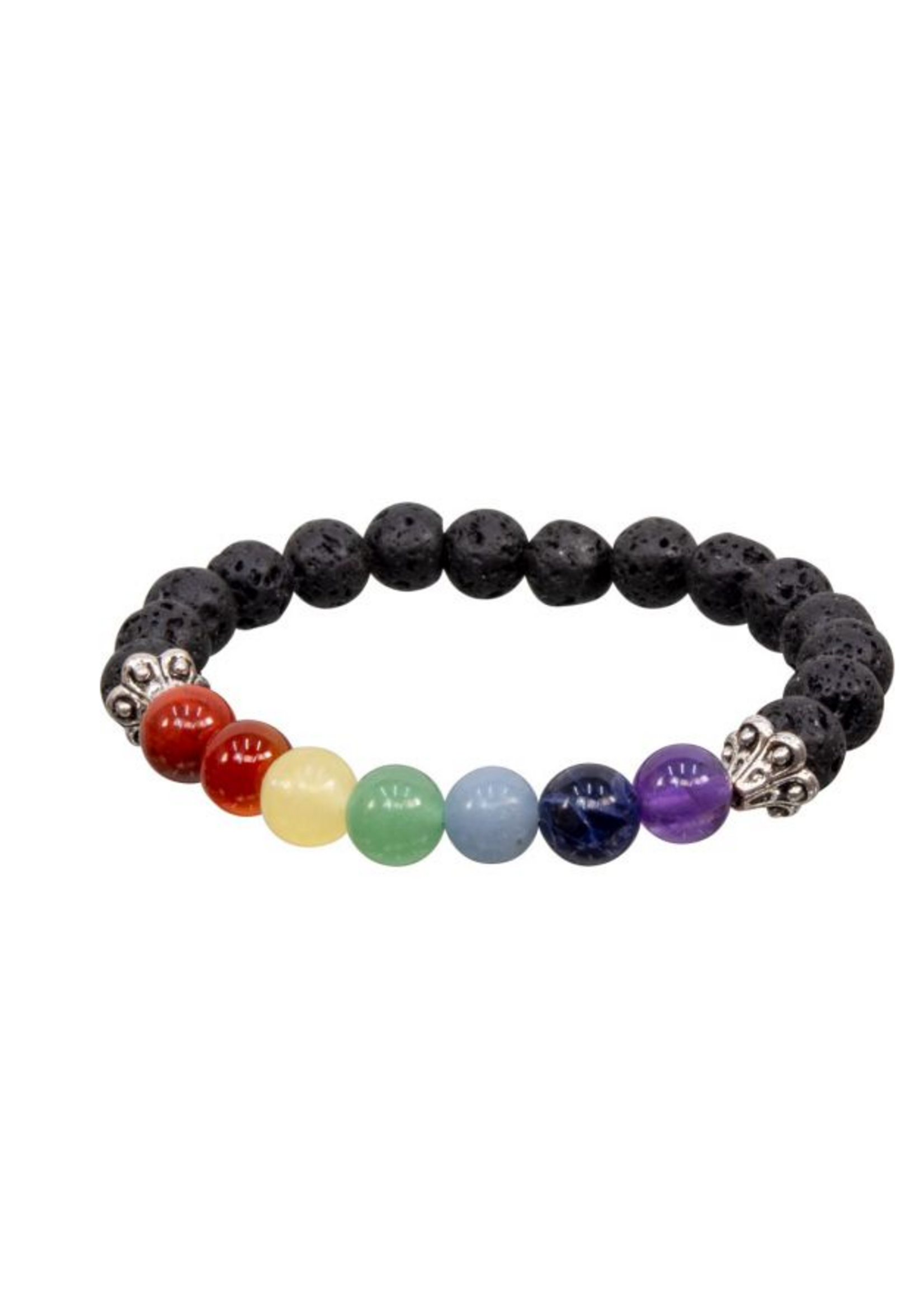 Bracelet *7 Chakra w Lava Beads