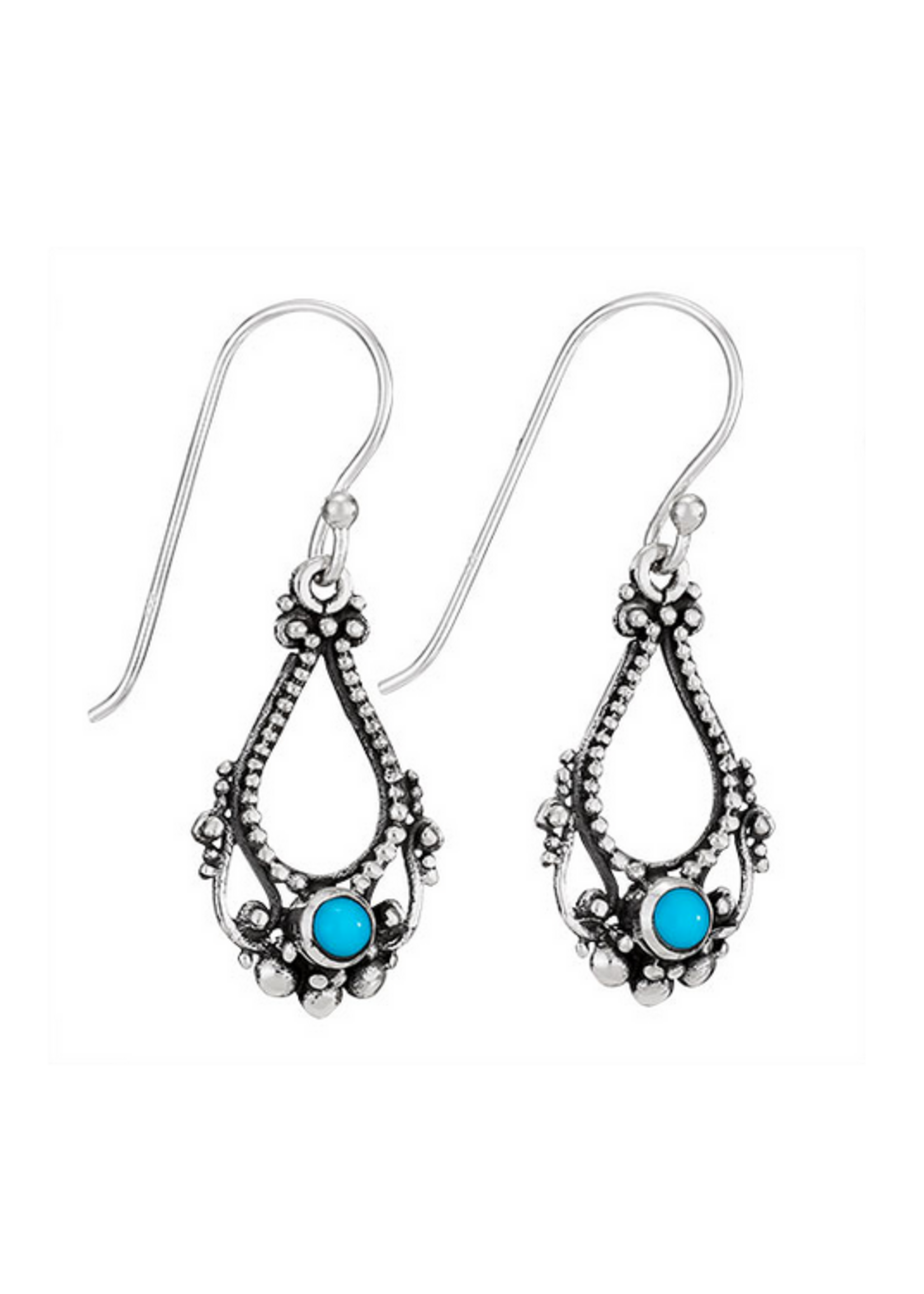 Earingss SS Gran Open Turquoise