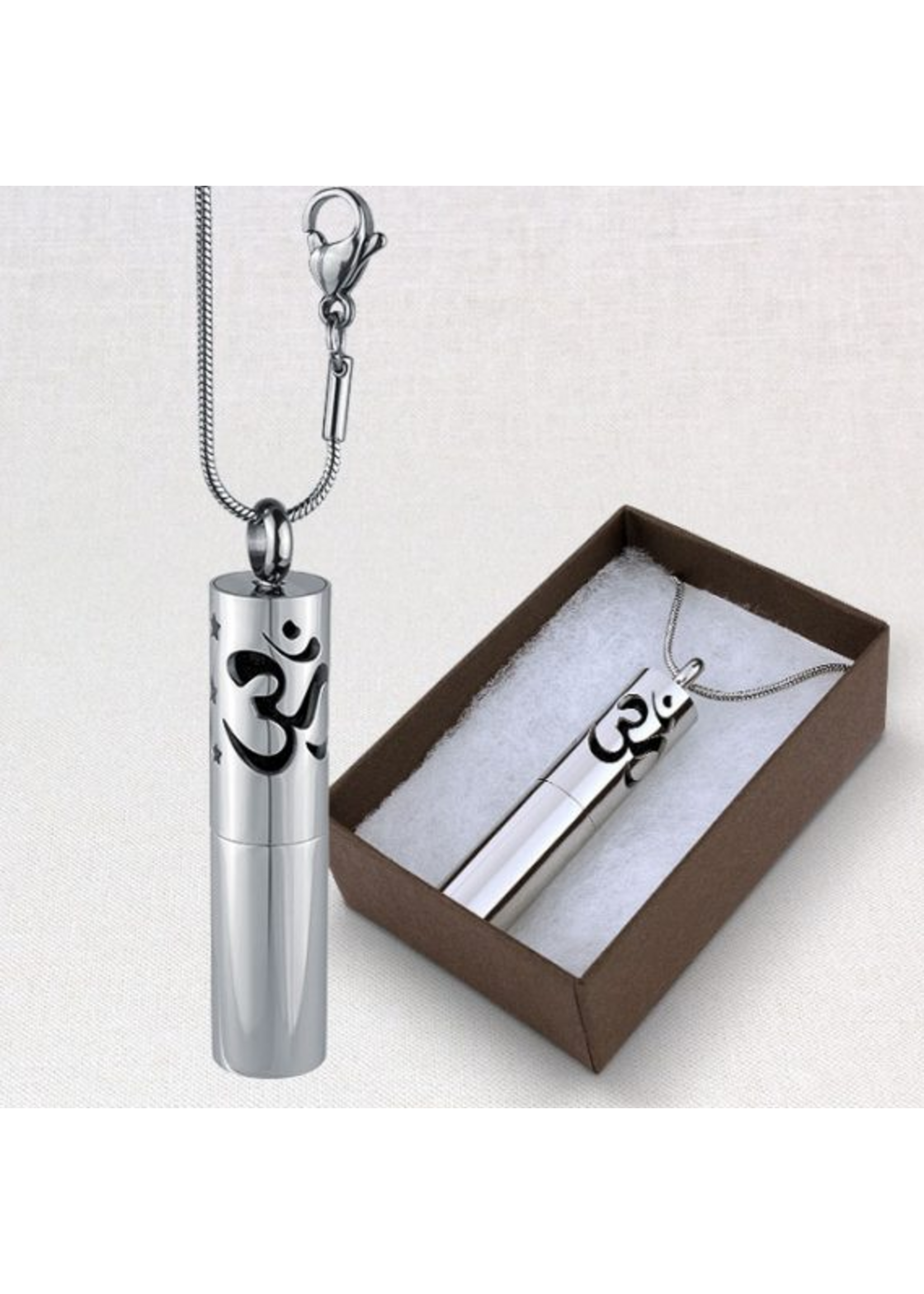 Necklace Aromatherapy Pendulum Locket - Om
