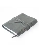 Teal Grey Suede Journal