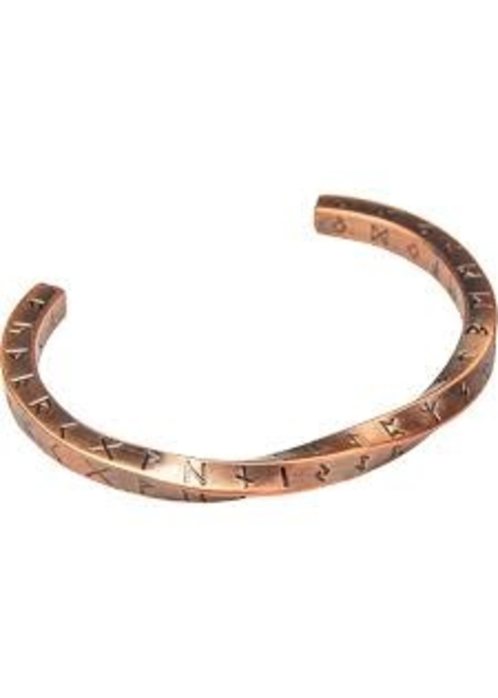 Bracelet Stainless Steel Viking Twist Bracelet - Nordic Runes Copper