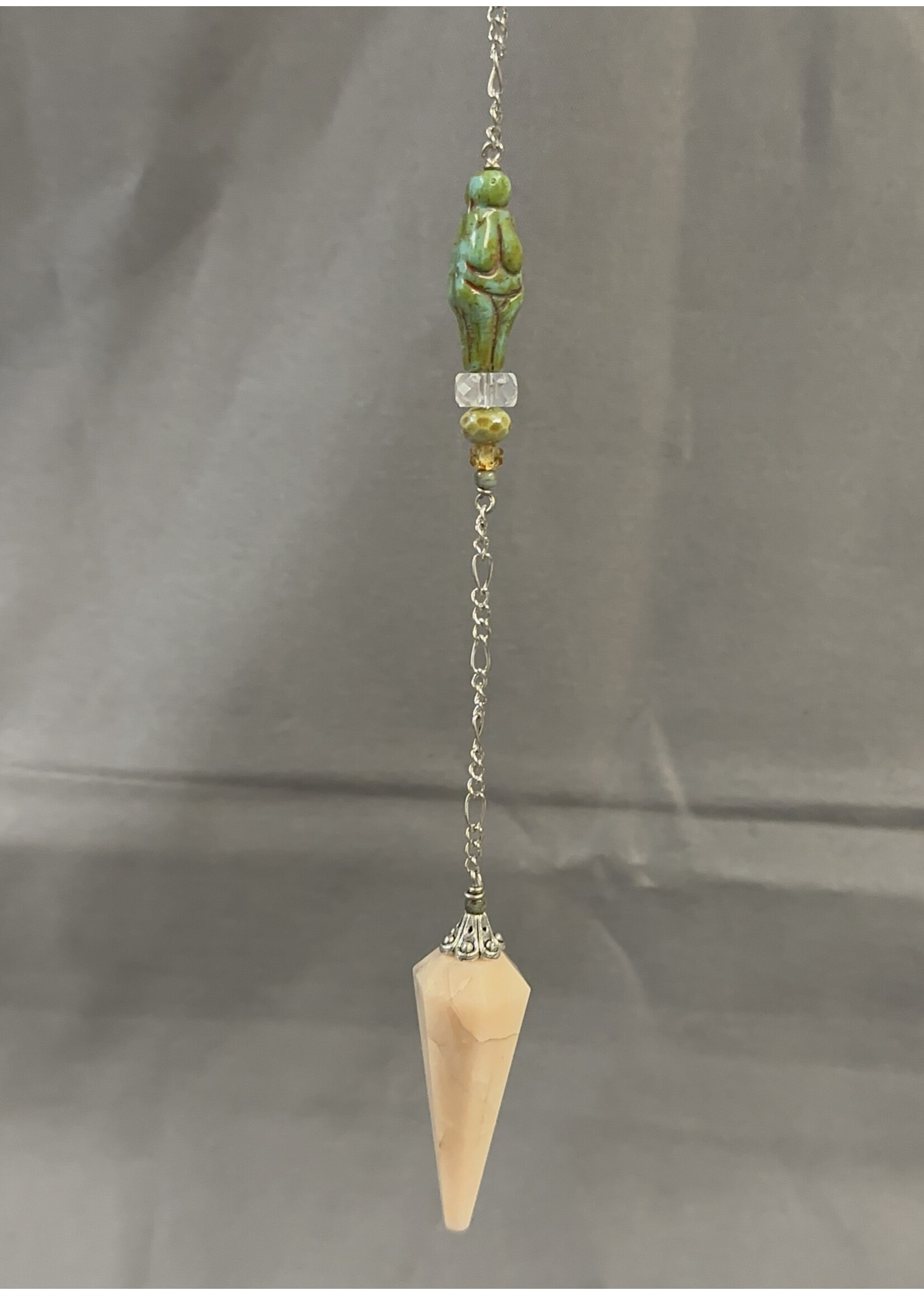 Pendulum Moonstone Goddess Bead Quartz