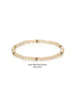 Mini Crystal Bracelet Sand with Gold Accents