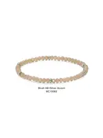 Mini Crystal Bracelet Blush AB with Silver Accents