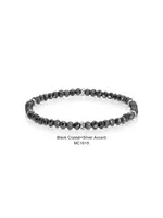 Mini Crystal Bracelet Black with Silver Accents
