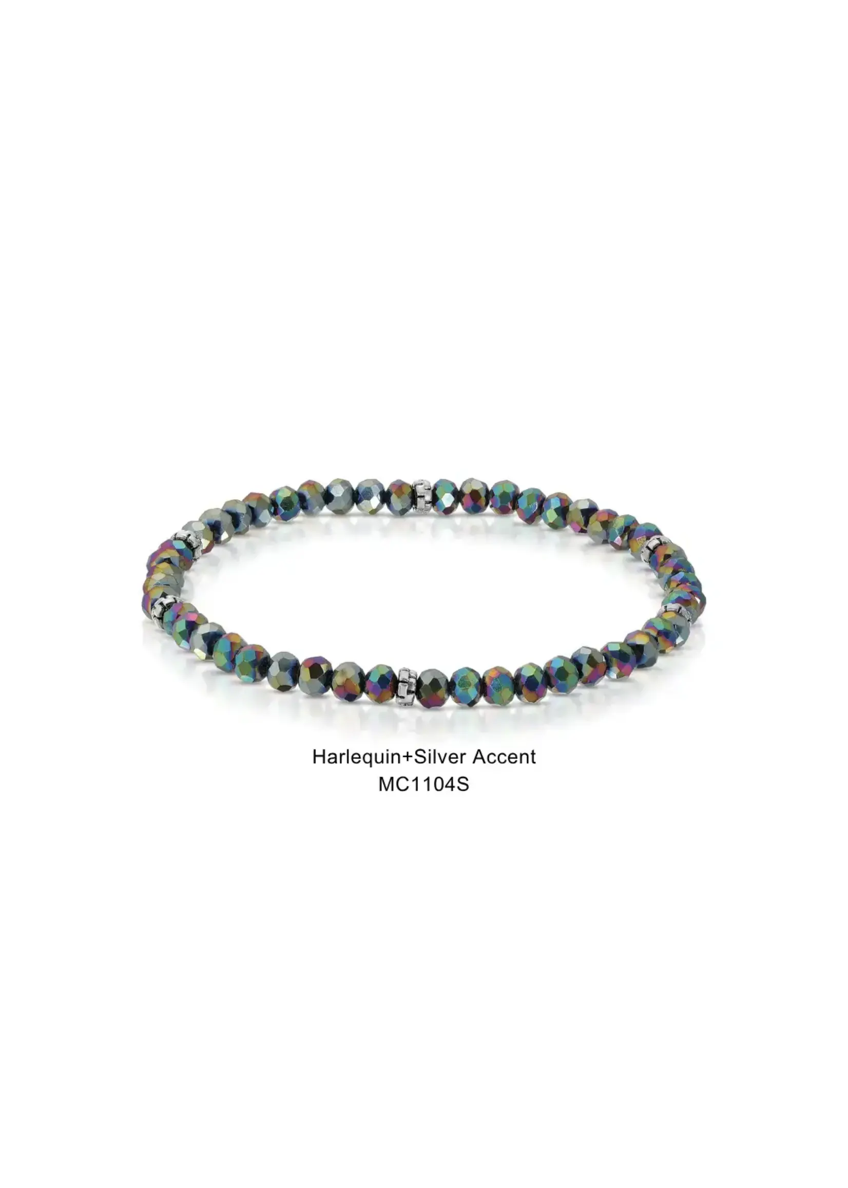 Mini Crystal Bracelet Harlequin with Silver Accents