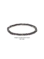 Mini Crystal Bracelet Twilight Lavender with Silver Accents