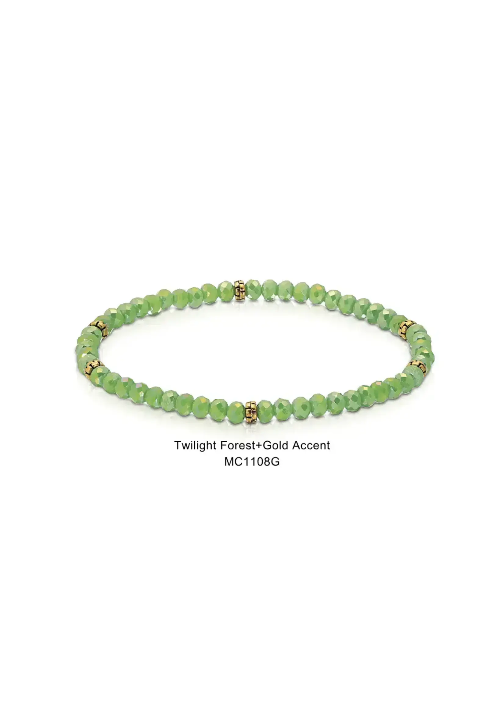 Mini Crystal Bracelet Twilight Forest with Gold Accents