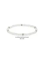 Mini Crystal Bracelet Ice White AB with Silver Accents