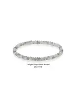 Mini Crystal Bracelet Twilight Gray with Silver Accents