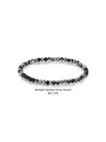 Mini Crystal Bracelet Midnight Sparkle with Silver Accents