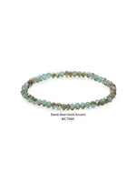 Mini Crystal Bracelet Sand & Sea with Silver Accents