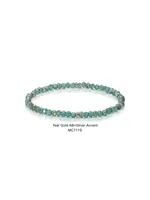 Mini Crystal Bracelet Teal Gold with Silver Accents