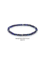 Mini Crystal Bracelet Midnight Blue with Silver Accents