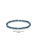 Mini Crystal Bracelet Aegean Blue with Silver Accents