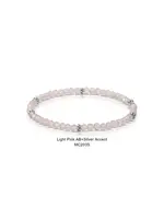 Mini Crystal Bracelet Light Pink AB with Silver Accents