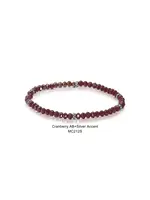 Mini Crystal Bracelet Cranberry AB with Silver Accents
