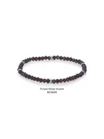 Mini Crystal Bracelet Purple Crystal with Silver Accents