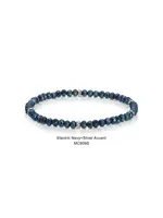Mini Crystal Bracelet Electric Navy with Silver Accents