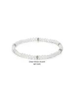 Mini Crystal Bracelet Clear Crystal with Silver Accents