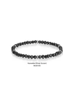 Mini Crystal Bracelet Hematite with Silver Accents