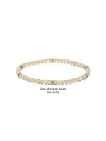 Mini Crystal Bracelet Sand AB with Silver Accents