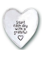 Pewter Charm Bowl Greatful Heart 2.25"