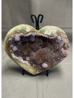 Amethyst Druzy Heart