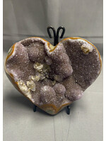 Amethyst Druzy Heart