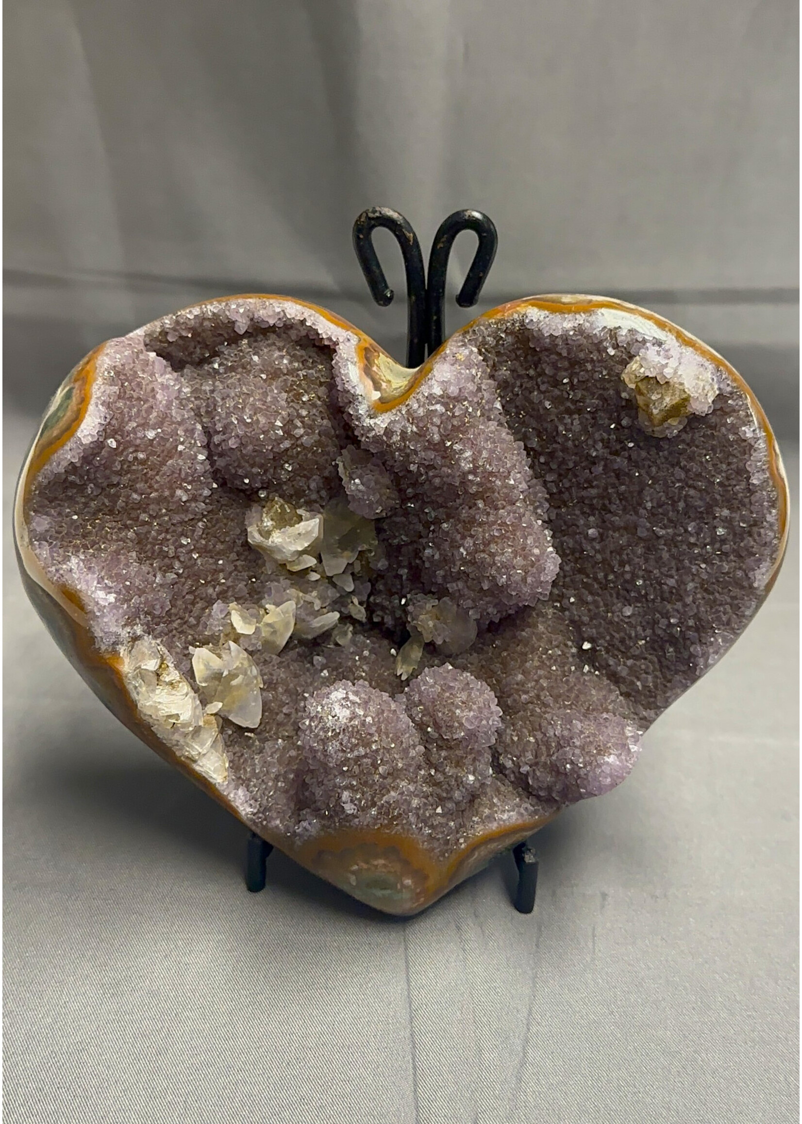 Amethyst Druzy Heart