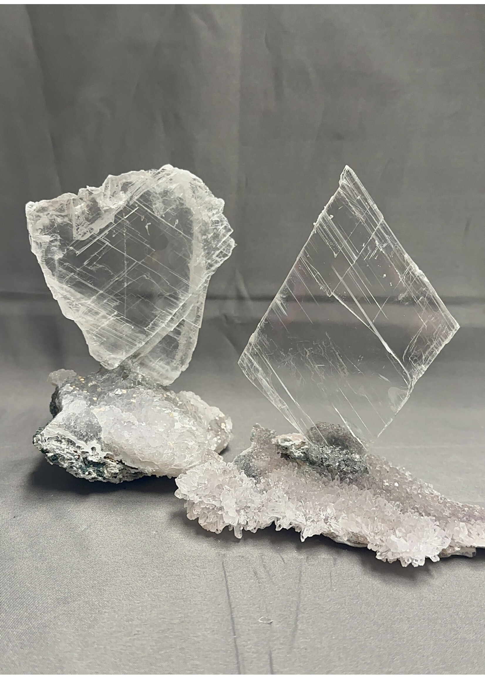 Gypsum on Amethyst Sm