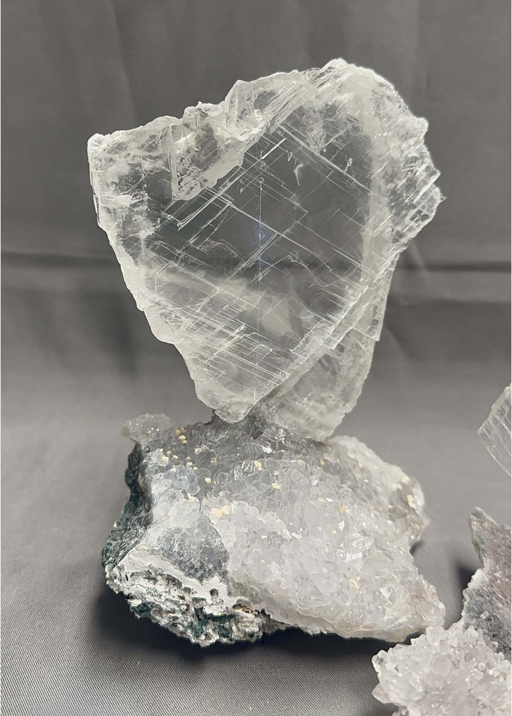 Gypsum on Amethyst Sm