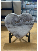 Pink Amethyst Druzy Heart