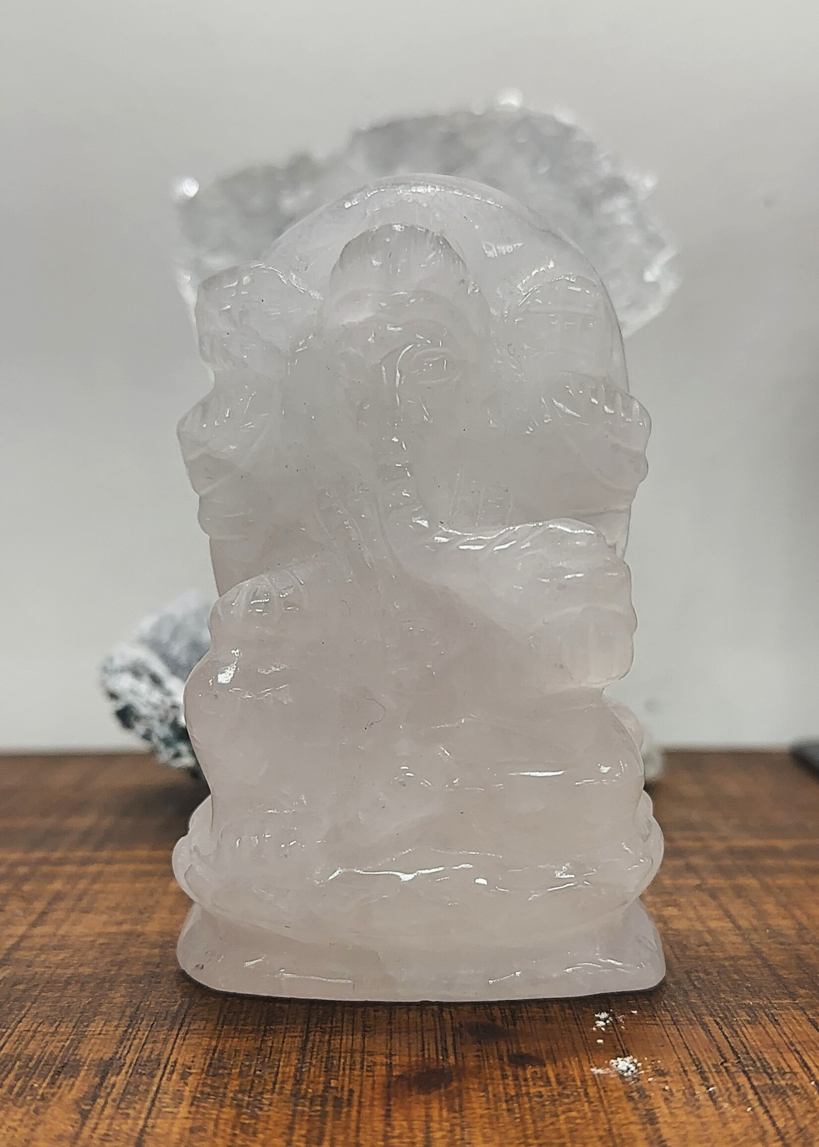 Rose Quartz Ganesh Statue