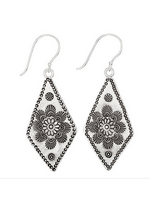Earring SS Flower Stamped Hilltribe