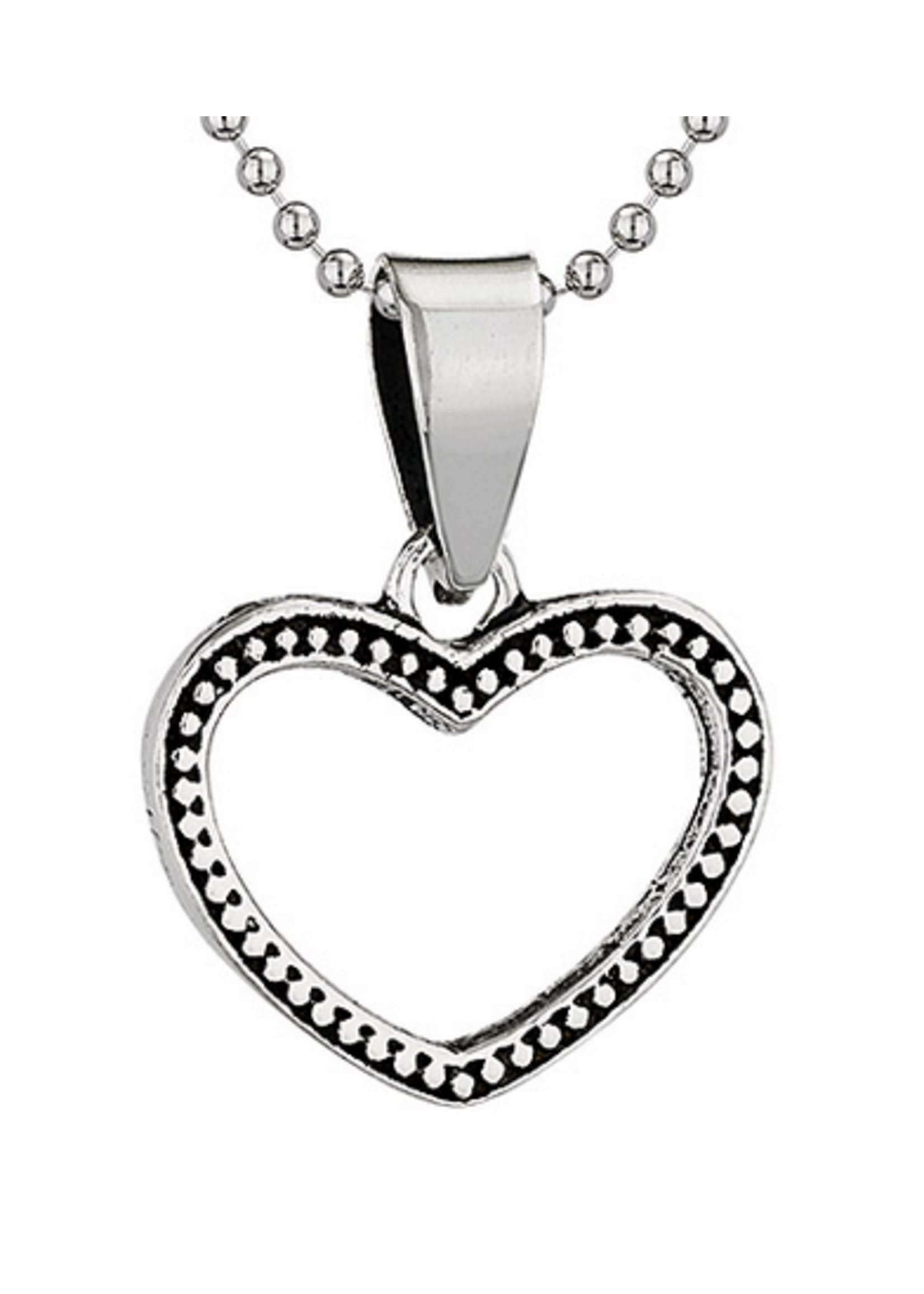 Necklace SS Open Heart