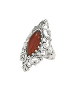 Carnelian Scroll Ring | Size 7