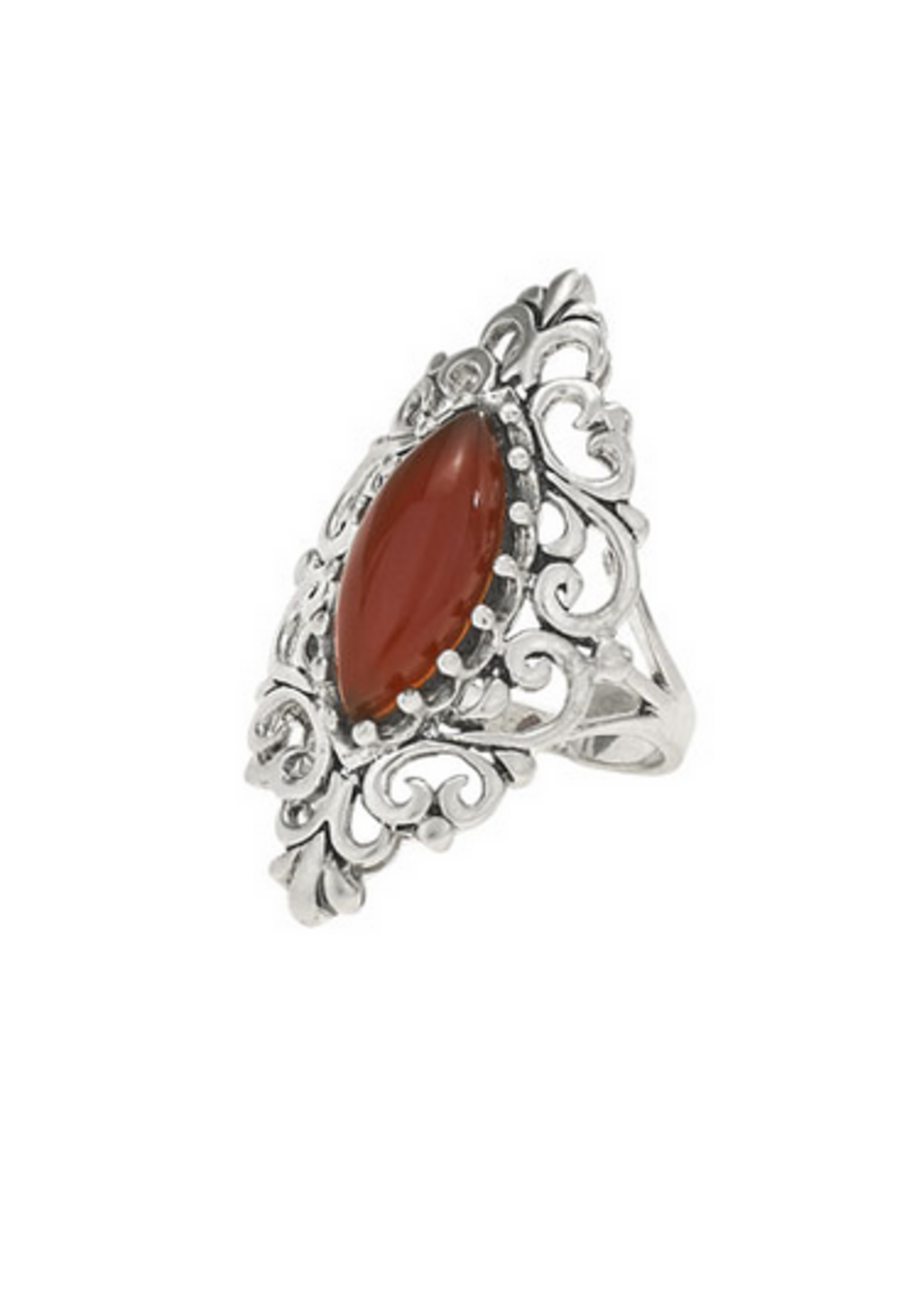 Carnelian Scroll Ring | Size 7