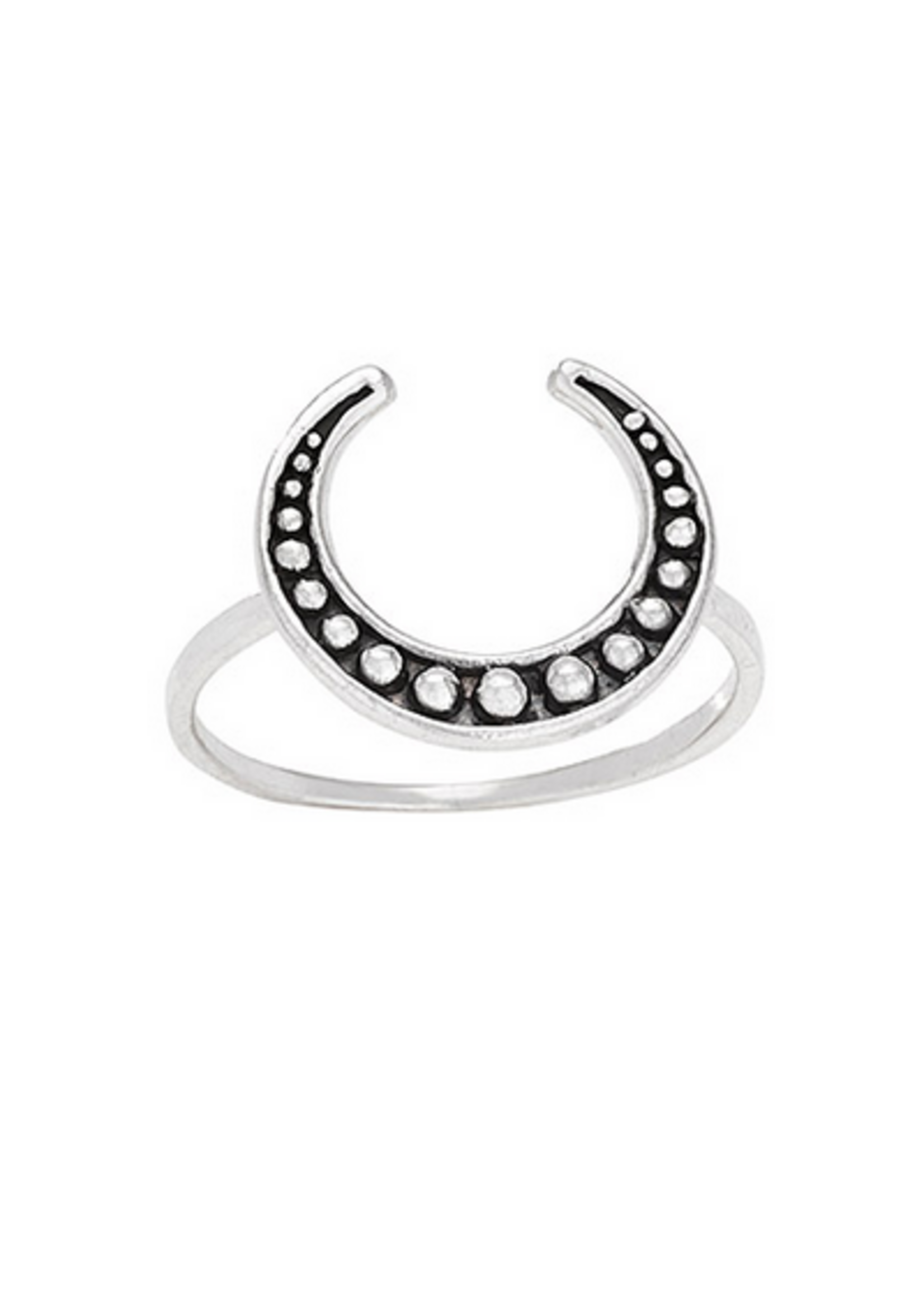 Dotted Crescent Ring | Size 8