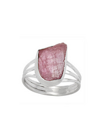 Raw Pink Tourmaline Ring