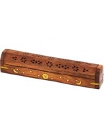 Wooden Incense Storage Box Celestial 2.5"x 12"