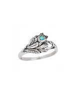Leafy Turquoise Ring