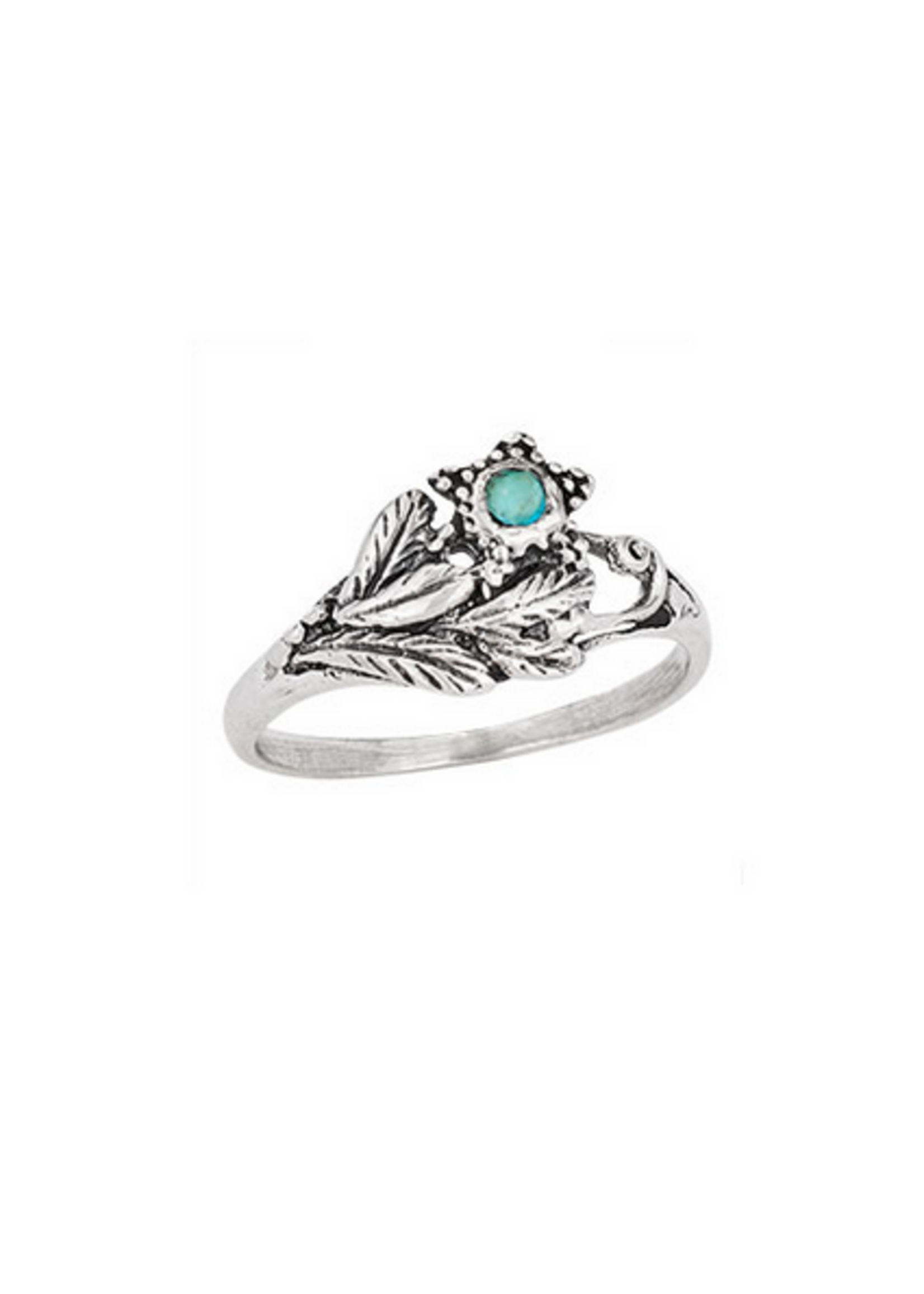 Leafy Turquoise Ring | Size 6