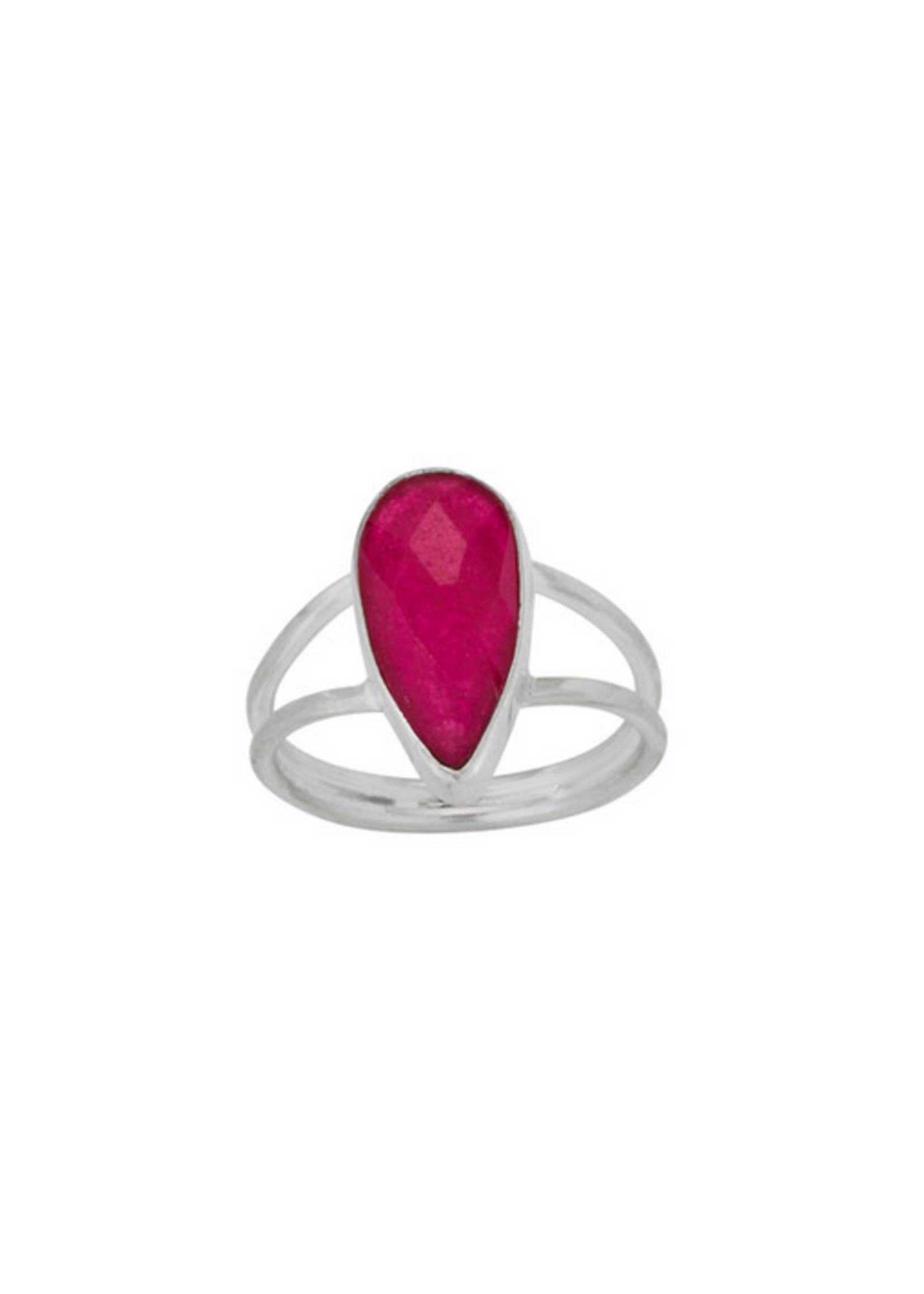 Ruby Teardrop Ring | Size 8