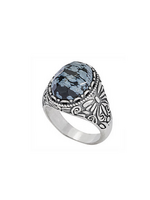 Snowflake Obsidian Ring