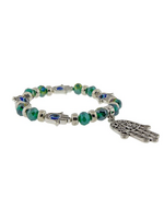 Green Evil Eye & Fatima Bracelet