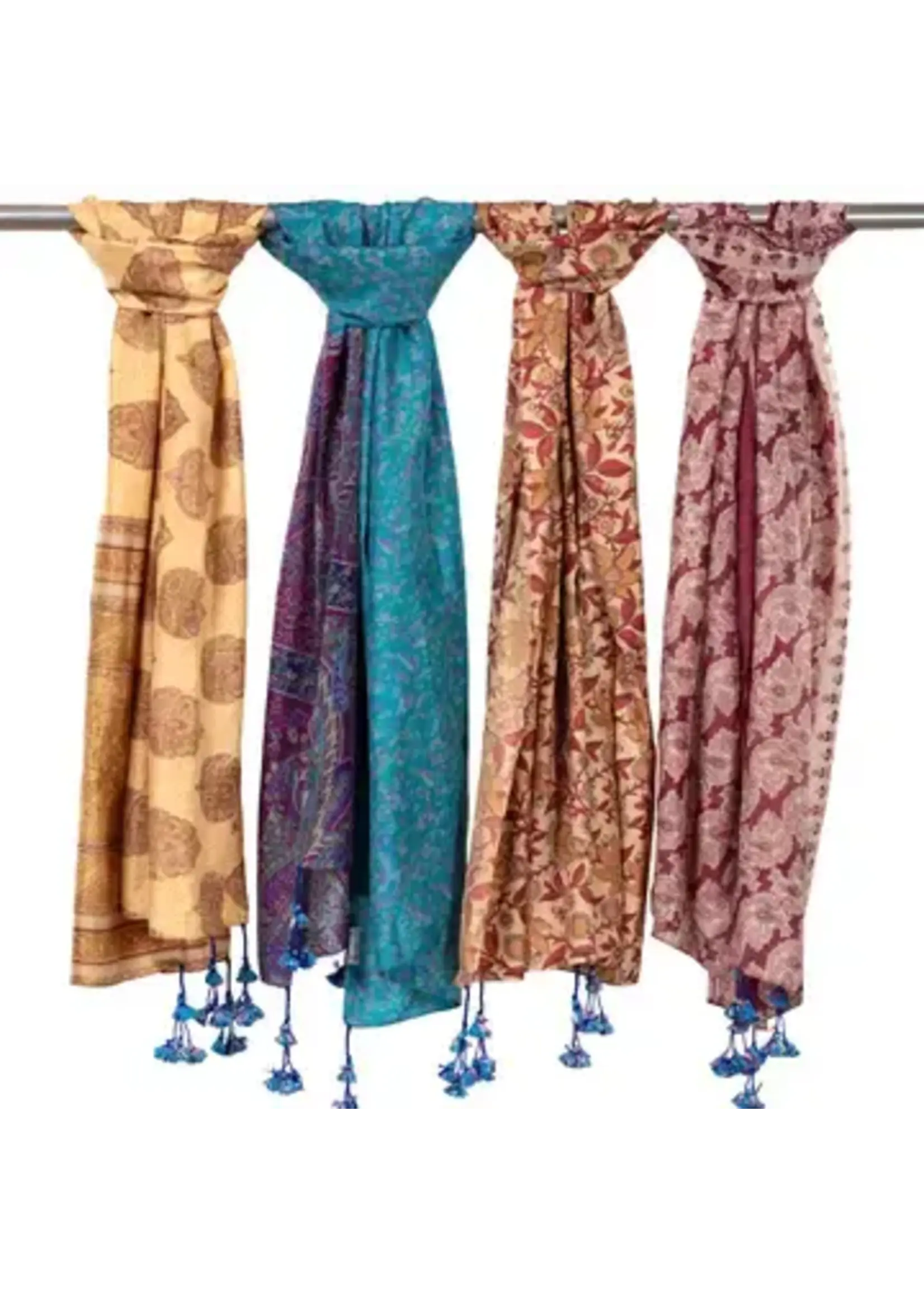 Recycled Silk Scarf Asst.