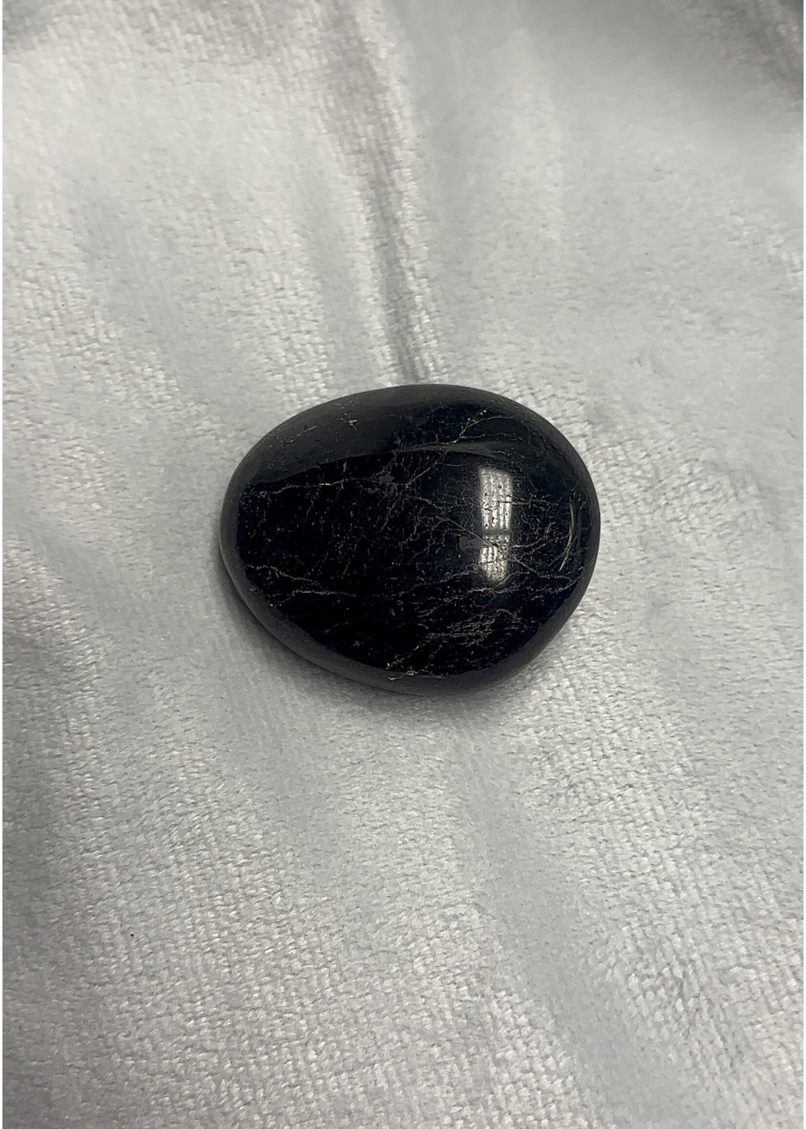 Black Tourmaline Polished  Freeform Palm